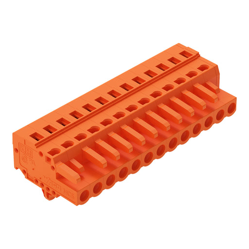 WAGO - Kabelsteckverbinder für Leiterplattensteckverbinder 1-Leiter-Federleiste 231-313/008-000 CAGECLAMP,2,5mm²,or − 25 Stück