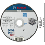 Bosch - Trenn-/Schleifscheibe PRO Stainless Steel and 2608601513 Metal Trennscheibe