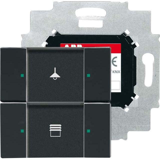 Busch-Jaeger - Bussystem-Tastsensor Bedienelement 2-fach 6126/01-885-500 schwarz matt