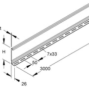 Niedax - Trennwand für Kabeltragsystem Trennsteg RW 110-2.0 S 108x2998mm Stahl vz. − 3 Meter