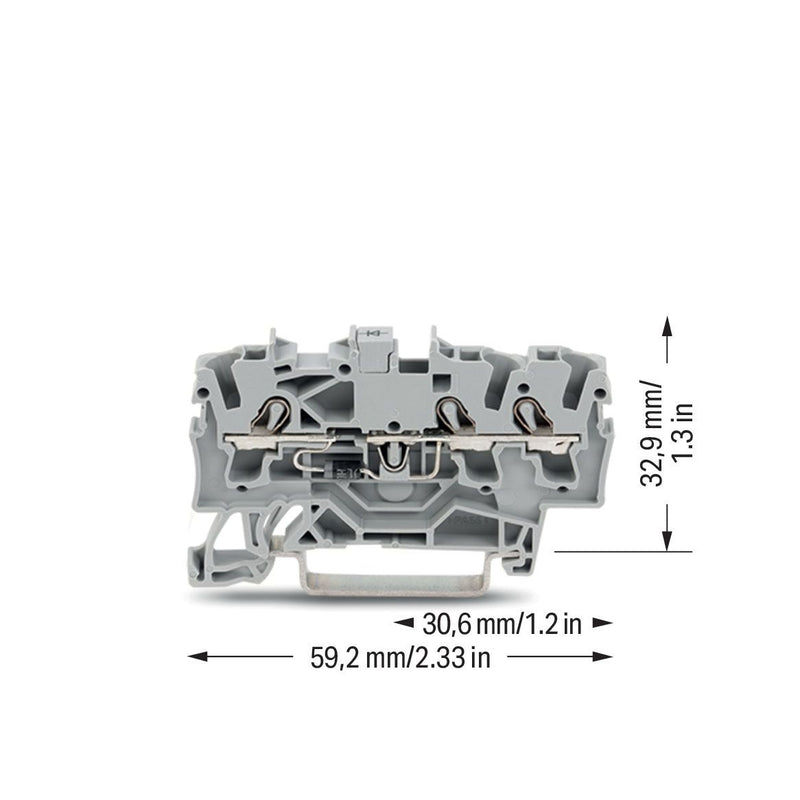 WAGO - Bauelement-Reihenklemme Bauelementklemme 2002-1311/1000-411 Diode 1N4007,grau − 100 Stück