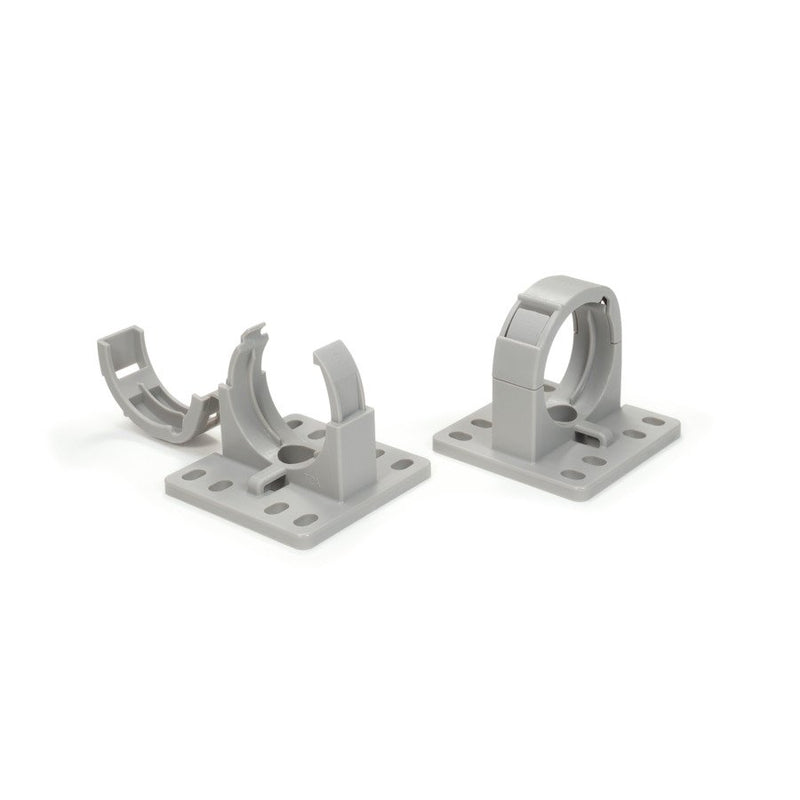 HellermannTyton - Rohrschelle IWS-Wellrohrhalter CTCC-IWS17-MB43-GY20 schraubbar, grau − 20 Stück