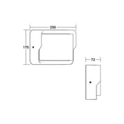 Brumberg Leuchten - Decken-/Wandleuchte LED-Wandleuchte 10223103 3000K, graphit