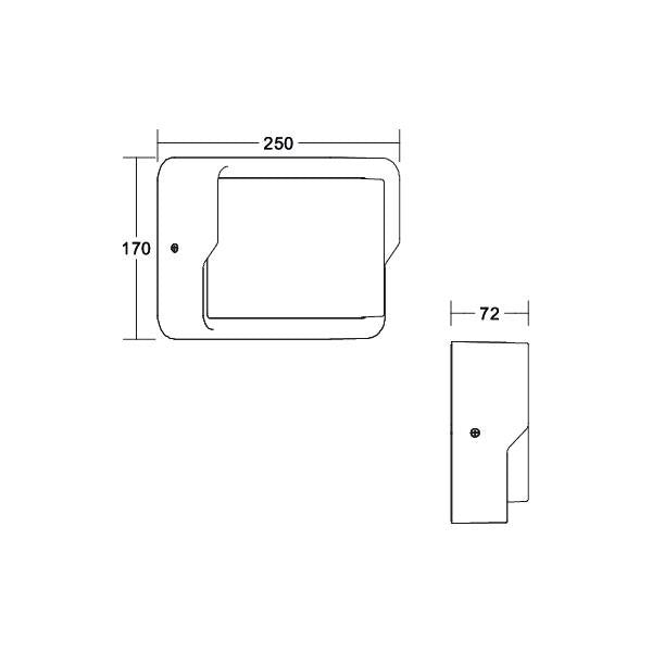 Brumberg Leuchten - Decken-/Wandleuchte LED-Wandleuchte 10223103 3000K, graphit