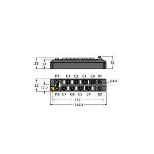 Turck - Feldbus, Dez. Peripherie - Digitales Ein-/Ausgangs-Modul Multiprotokoll-I/O-Modul TBEN-S1-8DOP kompakt