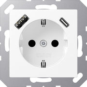 Jung - Steckdose SCHUKO Steckdose A 1520-15 CA WWM mit USB Typ AC
