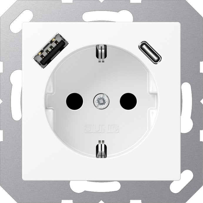 Jung - Steckdose SCHUKO Steckdose A 1520-15 CA WWM mit USB Typ AC