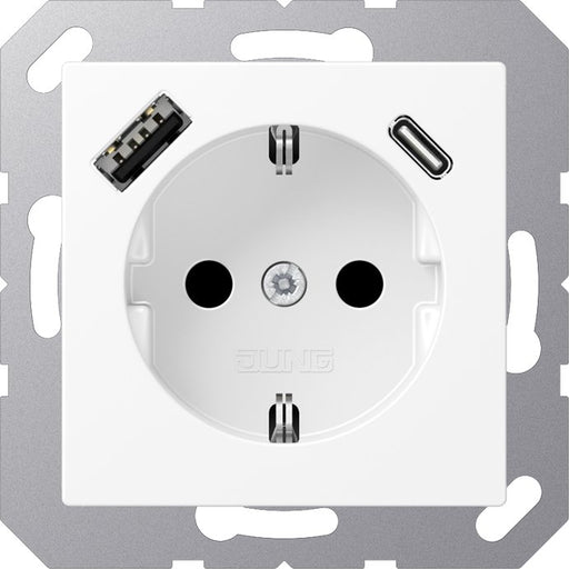 Jung - Steckdose SCHUKO Steckdose A 1520-15 CA WWM mit USB Typ AC