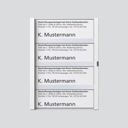 Siedle&Söhne - Zubehör/Ersatzteile für Türkommunikation Namensschild ws kpl. 200029050-00 f.TM 611-4 W