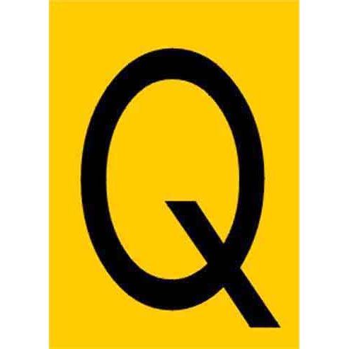 Jahn - Kennzeichnungsmaterial Zahlen+Buchstaben 06/018-Q gelb − 10 Stück