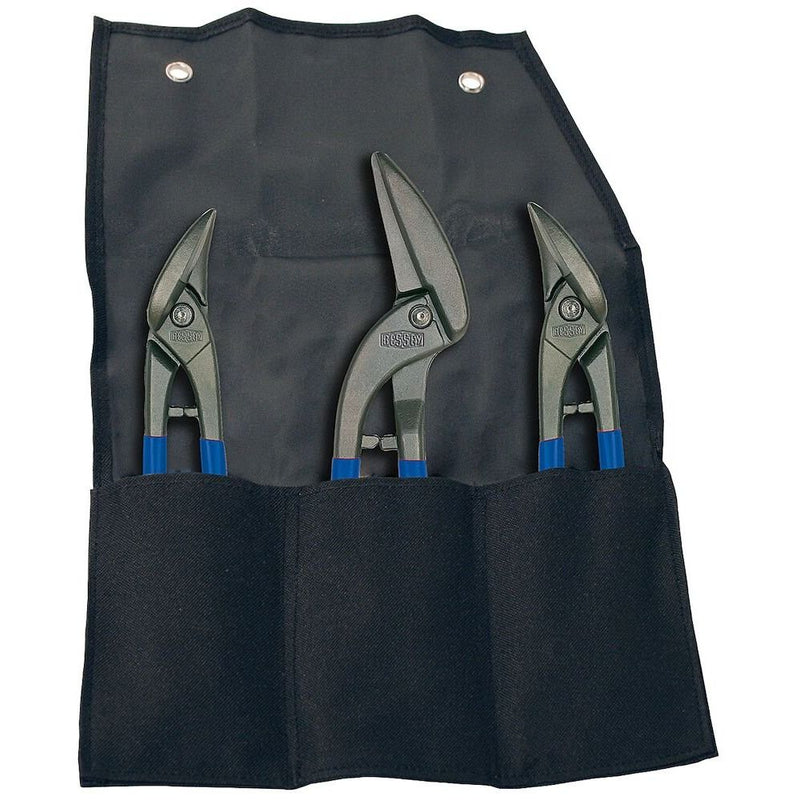 BESSEY - Blechschere Ideal-/Pelikanscheren-Set DSET-SF3 Rolltasche
