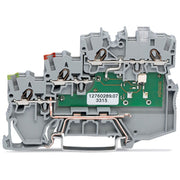 WAGO - Initiator/Aktor-Reihenklemme 3-Leiter-Aktorenklemme 2000-5317/1101-951 LED gelb für NPN − 50 Stück
