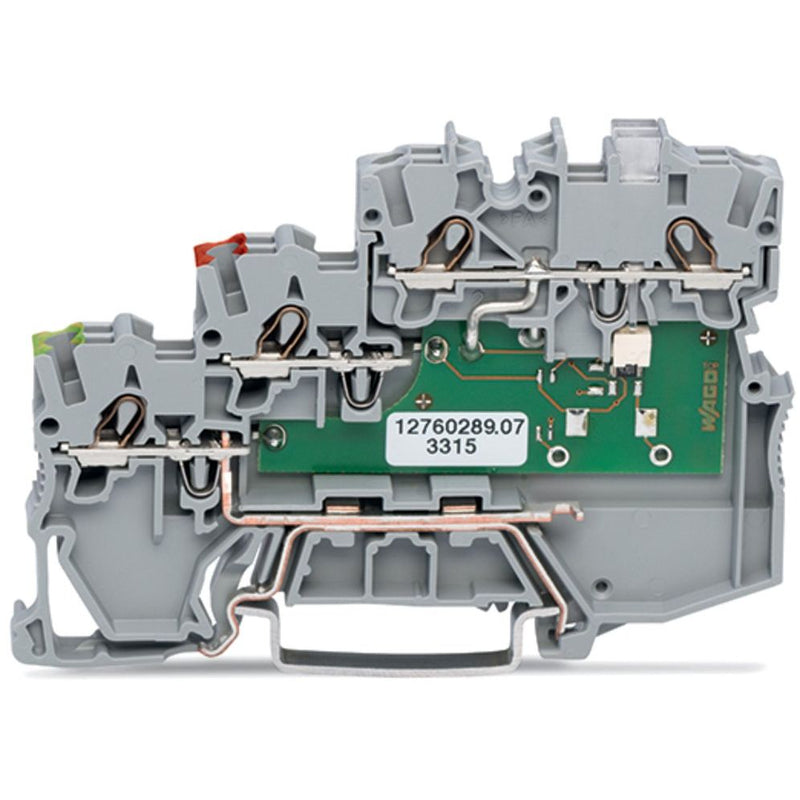 WAGO - Initiator/Aktor-Reihenklemme 3-Leiter-Aktorenklemme 2000-5317/1101-951 LED gelb für NPN − 50 Stück
