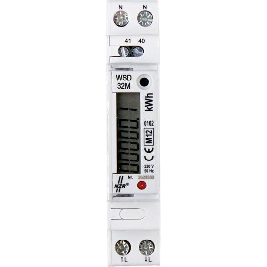 NZR - Elektrizitätszähler Wechselstromzähler EcoCount WSD 32M 1x230 V, 5(25)A