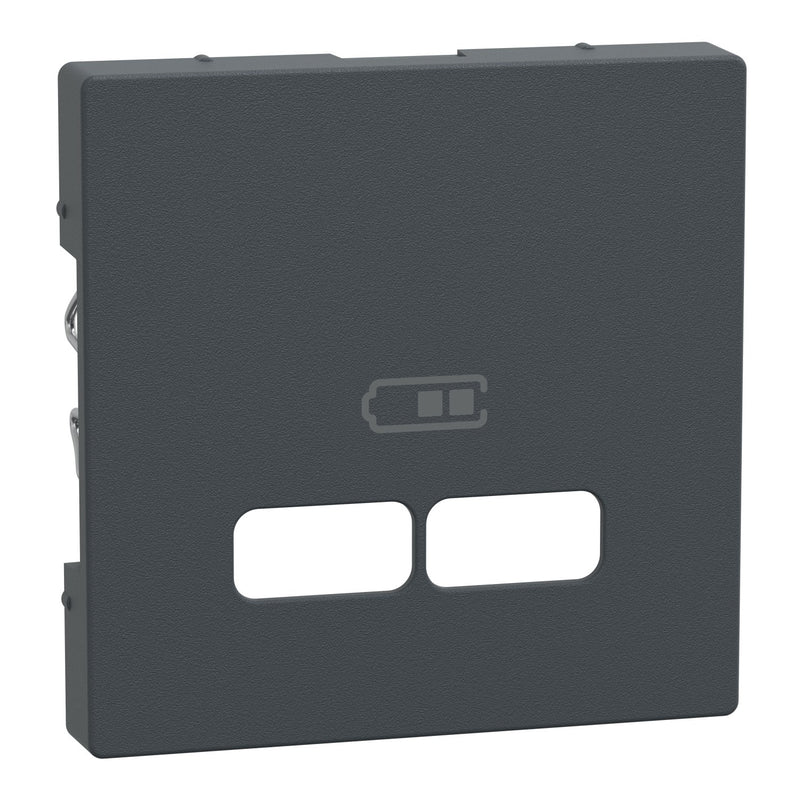 Merten - Einsatz/Abdeckung für Kommunikationstechnik Zentralplatte anth MEG4367-0414 f.USB Ladest.Einsatz