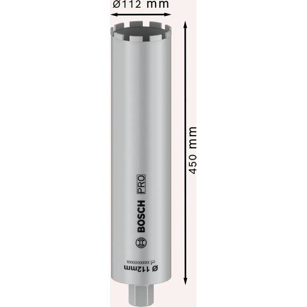 Bosch - Bohrkrone PRO Nassbohrkrone, 112 x 2608601798 450 mm 1 1/4