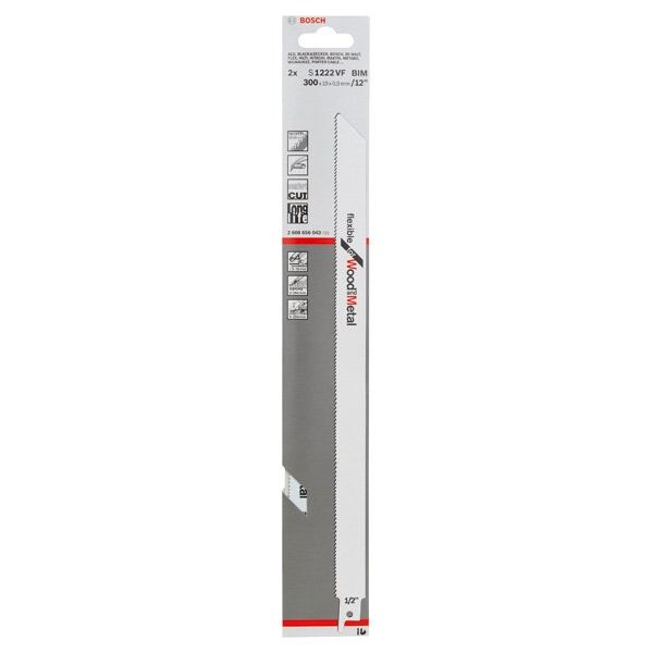 Bosch - Säbelsägeblatt Flexible for Wood and 2608656043 Metal, 2er-Pack − 2 Packung