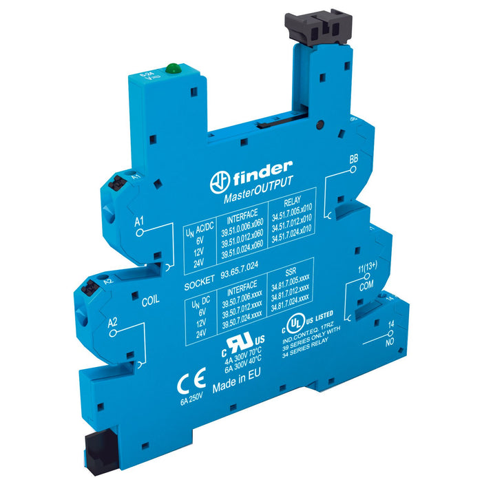 Finder - Relaissockel Push-In-Fassung 93.65.7.024 f. Rel. 34.51/34.81  − 10 Stück
