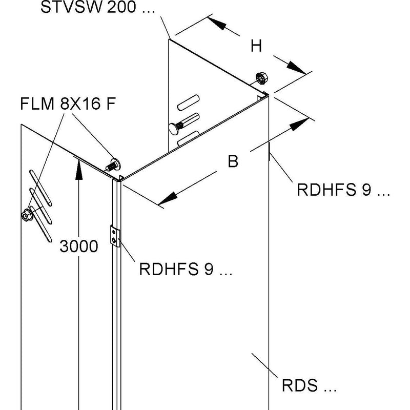 Niedax - Seitenwandprofil für Steigetrasse Steigetrassenverkleidung STVW 400 F 400x3000mm − 3 Meter