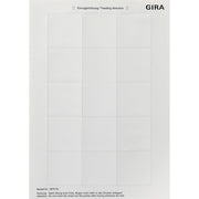 Gira - Bezeichnungsmaterial für Installationsschalterprogramme Beschriftungsboegen 52x52 287002 Zubehör