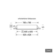 LTS Licht&Leuchten - Decken-/Wandleuchte LED-Einbauleuchte PLL57625301/DALI ws 52W 3000K 4770lm