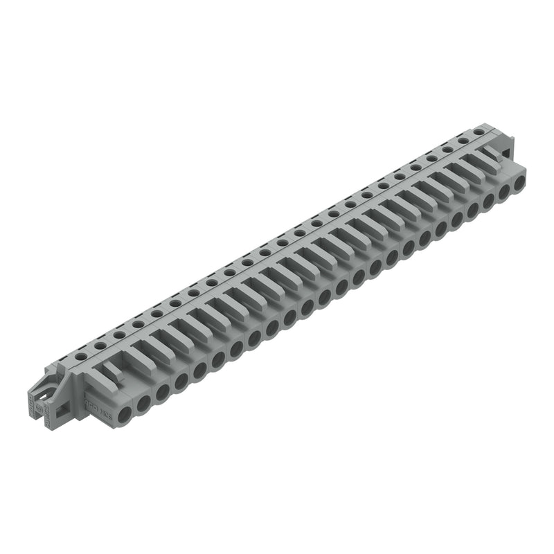 WAGO - Leiterplattensteckverbinder THT-Federleiste abgewink. 232-254/031-000 Rastermaß 5mm,grau − 10 Stück