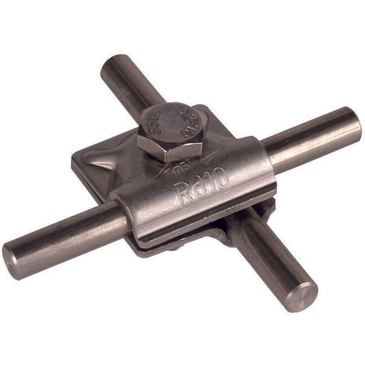 DEHN - Verbinder für Blitzschutz MV-Klemme MVK 10 SKM10X35 V2A NIRO f. Rd 10mm