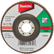 Makita - Trenn-/Schleifscheibe Fächerschleifscheibe D-28101 125mm, C80F
