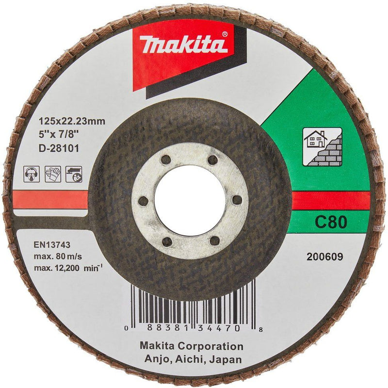 Makita - Trenn-/Schleifscheibe Fächerschleifscheibe D-28101 125mm, C80F
