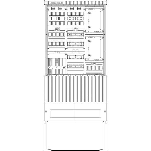 ABN - Zähler-Komplettschrank Zähleranschlusssäule SZ207ZA2401R 2 ZPVert.5R APZ 4pol
