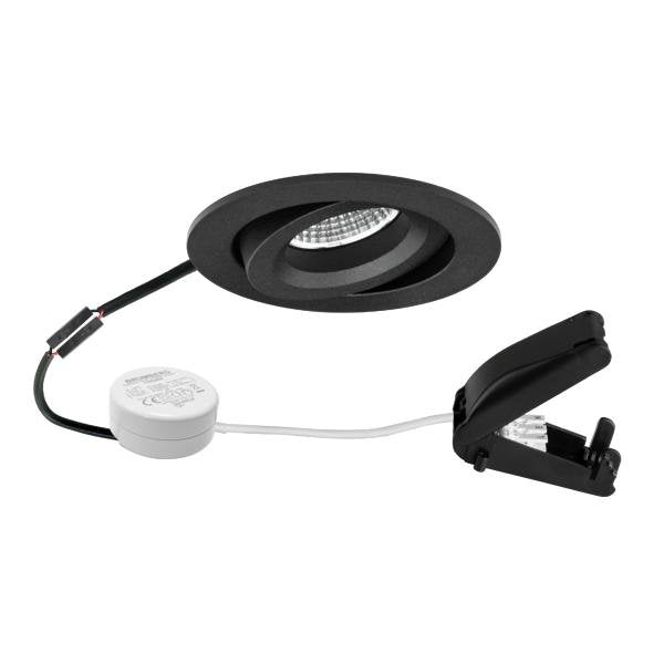 Brumberg Leuchten - Downlight/Strahler/Flutlicht LED-Einbaustrahler 230V 40478183 3000K, sw