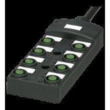 Pepperl+Fuchs Fabrik - Passiver Sensor-/Aktor-Verteiler (mit Leitung) Junction block V1-8A-E2-10M-PUR