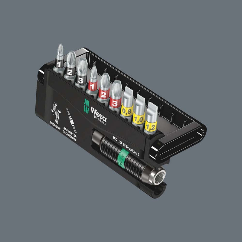 Wera - Bit-Set Bit-Check Rapidaptor 056374 Satz 10-tlg