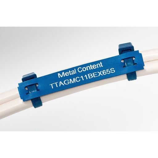 HellermannTyton - Kabelmarkierungssystem Kennzeichnungsschilder 556-26503(120) 15x100mm blau Rolle − 120 Stück