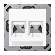 Jung - Einsatz/Abdeckung für Kommunikationstechnik Abdeckung A 1569-2 NA WE WW f.Modular-Jack