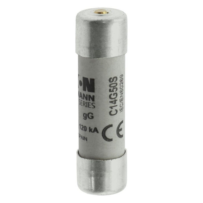 Eaton - Zylindrische Sicherung Sicherungseinsatz Nieders. CYL GG 14,#C14G50S 50A AC 400V 120kA − 10 Stück