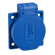 Schneider Electric - Schutzkontakt-Anbausteckdose Schutzkont. Steckdose PKS52B Seite blau, IP54 − 40 Stück