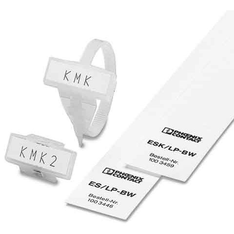 Phoenix Contact - Kabelmarkierungssystem Kabelmarker KMK + ES/LP-BW − 100 Stück