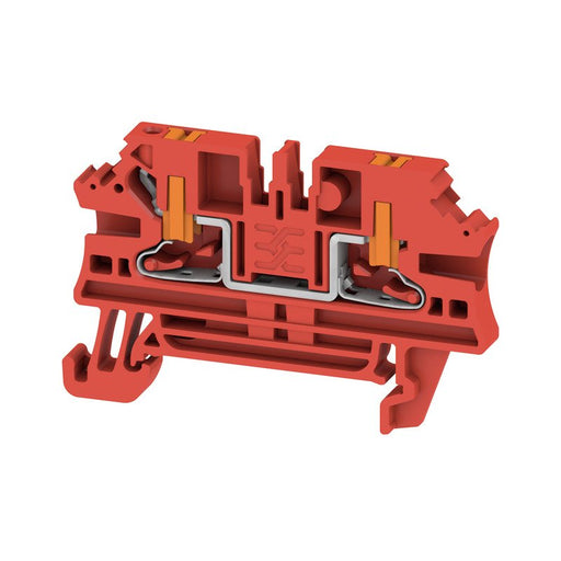 Weidmüller - Durchgangs-Reihenklemme Klemme AL2C 2.5 RD PUSH IN, 2.5 mm² − 100 Stück