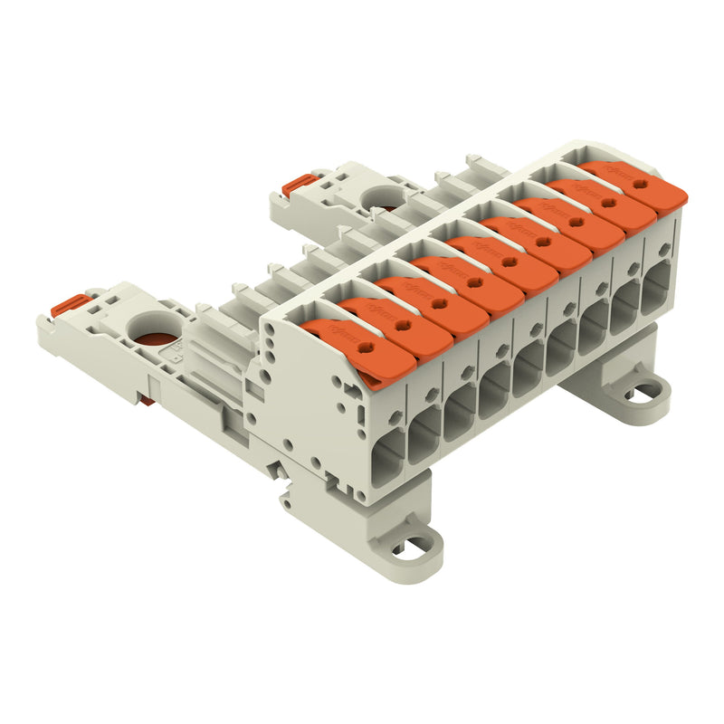 WAGO GmbH & Co. KG - Ein- und mehrpolige Klemmenleiste 1-Leiter-Federleiste 831-1109/306-000 Push-inCAGECLAMP,lgr − 6 Stück