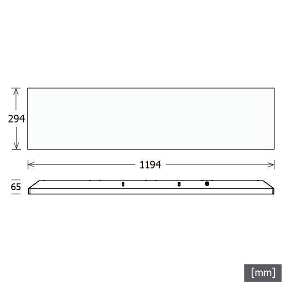 LTS Licht&Leuchten - Decken-/Wandleuchte LED-Einlegeleuchte PLL5912030402/DALI 51W 4000K 3515 lm