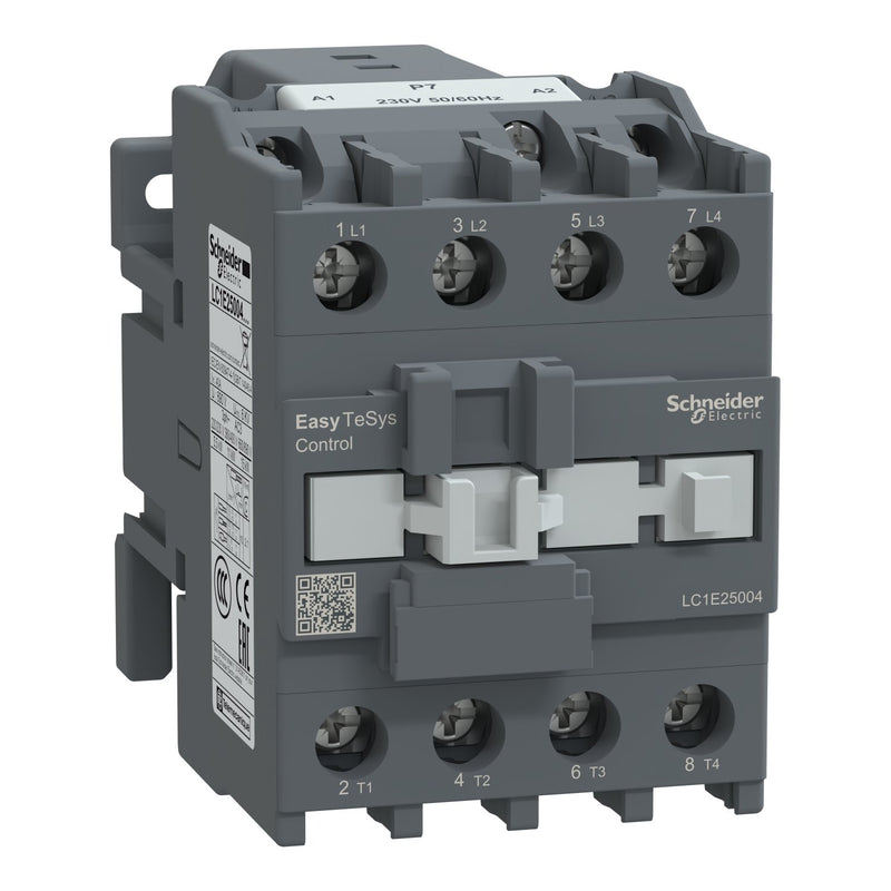 Schneider Electric - Leistungsschütz zum Schalten von Wechselstrom Leistungsschütz Easy TeSys LC1E25004P7 40A 230VAC 50/60Hz