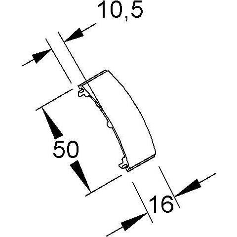 HKL - Kabelhalteklammer für Leitungsführungskanal Halteklammer 638/50 Eckkanal-System EDK − 6 Stück
