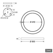 LTS Licht&Leuchten - Pendelleuchte LED-Pendelleuchte CERSP309.830.1DALIsw 930, DALI, sw