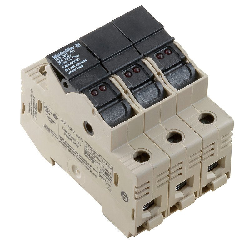 Weidmüller - Sicherungs-Reihenklemme Klemme WSI 25/3 CC/LED Schraubanschluss − 4 Stück