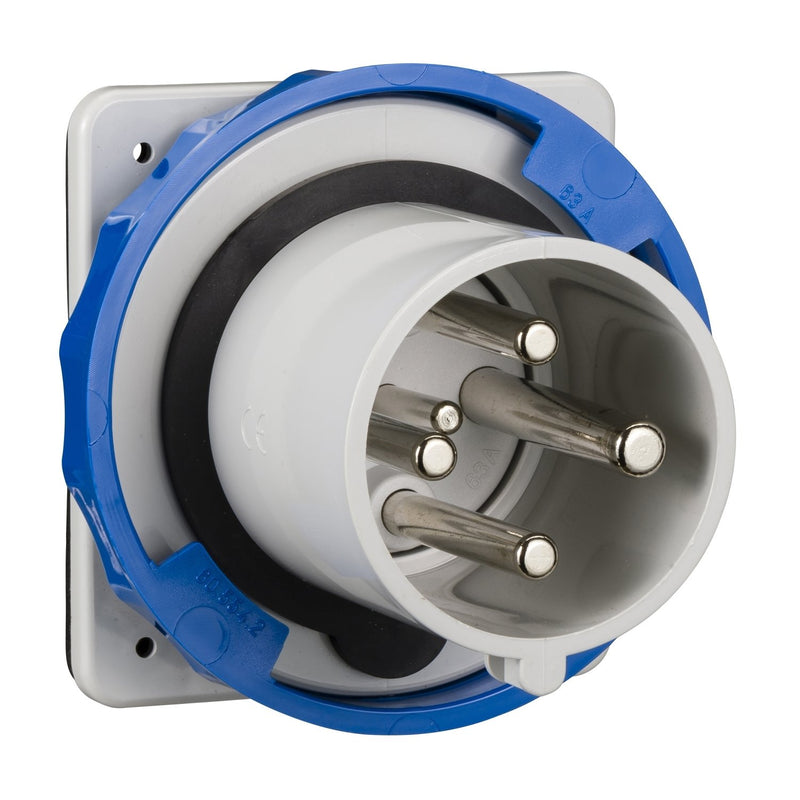 Schneider Electric - CEE-Gerätestecker (IEC 60309) Anbaugerätestecker 81879 gerade, 63A, 3p+E − 1 Stück