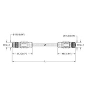 Turck - Rundsteckverbinder, feldkonfektionierbar (Industriesteckverbinder) Verbindungsleitung RSC RKC 572-2M