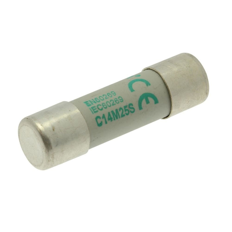 Eaton - Zylindrische Sicherung Sicherungseinsatz Nieders. CYL AM 14,#C14M25S 25A AC 500V 120kA − 10 Stück