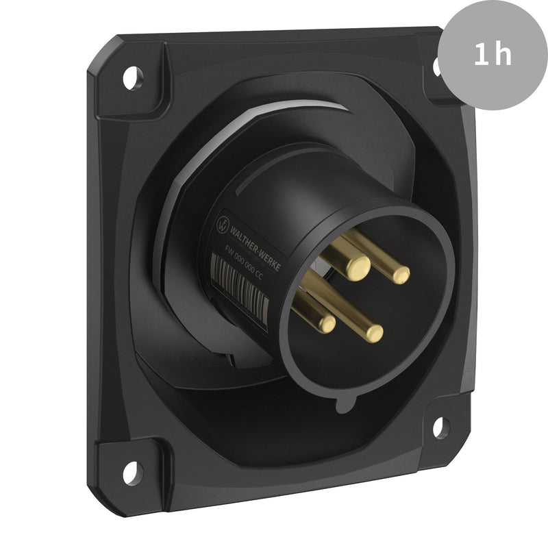 Walther Werke - CEE-Gerätestecker (IEC 60309) CEE NEO Anbaugerätestecker FW712401CC schräg 16A 4P 1h