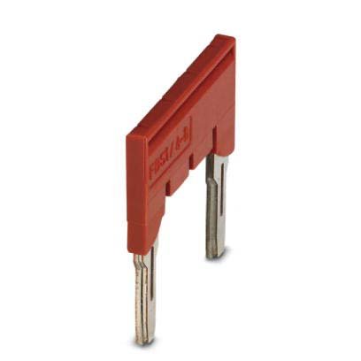 Phoenix Contact - Querverbinder/Brücker für Reihenklemme Steckbrücke FBS 1/4-8 4-polig, rot − 10 Stück